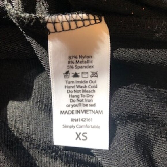 LulaRoe Glittery Gold Sparkle Stretchy Black Sheath Dress XS Extra Small - Picture 10 of 10